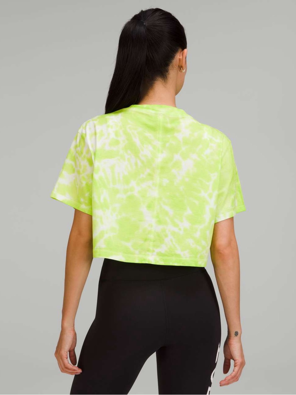 Lululemon All Yours Cropped Cotton T-Shirt *Tie Dye - Picture 4 of 7